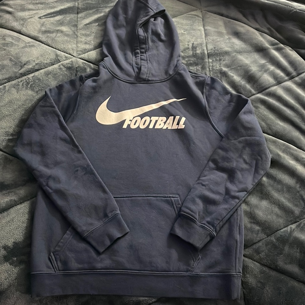 Nike Football navy blue hoodie sweatshirt, size youth kids boys XL